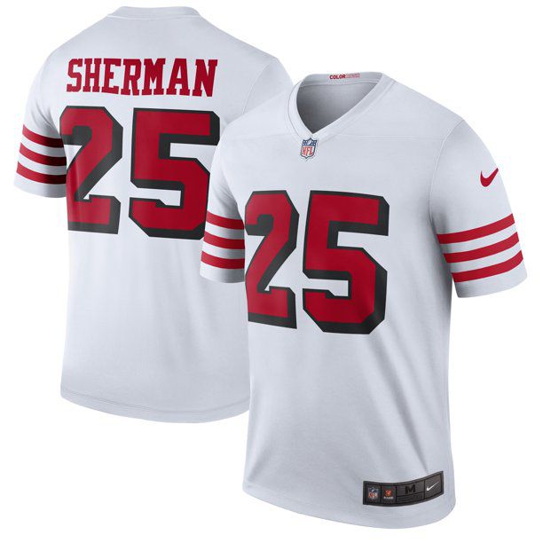 Men San Francisco 49ers #25 Richard Sherman Nike White Color Rush Legend Player NFL Jersey->san francisco 49ers->NFL Jersey